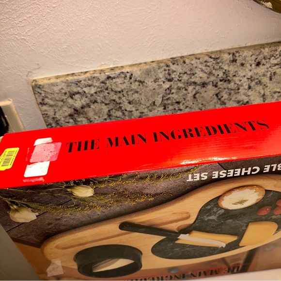 Vintage Beautiful Marble Cheese Board with Knife/Bowl Set.Brand New Never Used - Picture 4 of 8